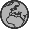 Grey Globe Clip Art